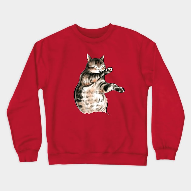 KungFu cat master Crewneck Sweatshirt by juliewu